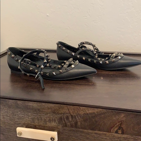 Valentino Shoes - Valentino Cages Rockstud flats